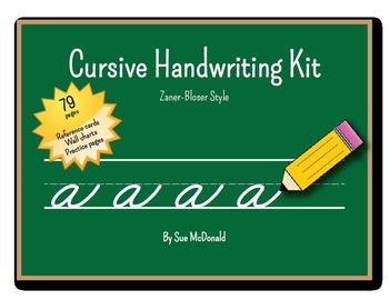 Preview of Cursive Alphabet Bundle (ZB) - Practice Pages, Wall Charts, and Reference Cards