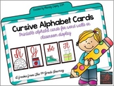 Cursive Alphabet Cards FREEBIE
