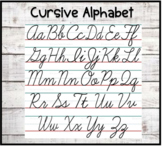 Cursive Alphabet Desk Chart
