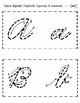 Cursive Alphabet Flashcards: Quarter Sheet and Half Sheet Format