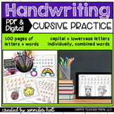 Cursive Alphabet Handwriting Practice | PDF & DIGITAL for 