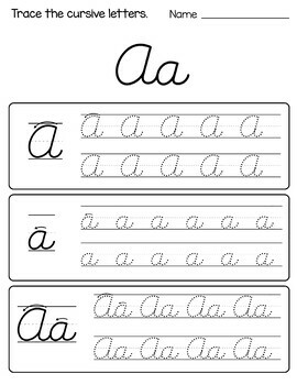 Cursive Alphabet Handwriting Practice | Cursive Handwriting Practice by ...