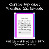 Cursive Alphabet Letter Worksheets