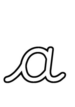 Preview of Cursive Alphabet Outlines - Decorate Your Own! Perfect for classroom displays.