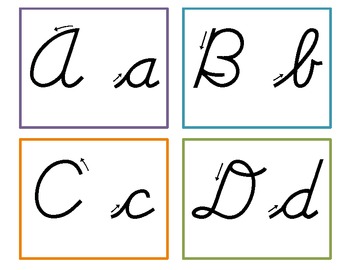 Preview of Cursive Alphabet Poster