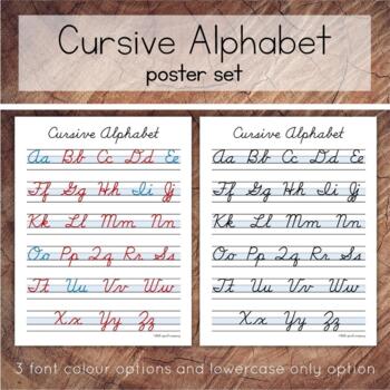 Cursive Alphabet Poster Set by Little Spark Company | TpT