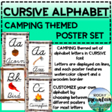 Cursive Alphabet Posters - CAMPING / NATURE theme