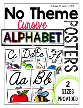 Preview of Cursive Alphabet Posters - No Theme