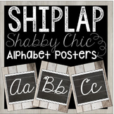 EDITABLE Cursive Alphabet Posters - Shiplap Shabby Chic Theme