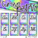 Cursive Alphabet Posters | Tie Dye Flair Classroom Decor