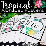 Cursive Alphabet Posters Tropical Classroom Decor