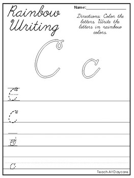 cursive alphabet rainbow writing worksheets 1st 3rd grade