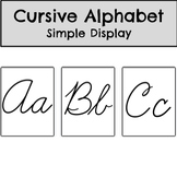 Cursive Alphabet Simple Display
