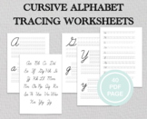 Cursive Alphabet Tracing Worksheets, handwriting practice,