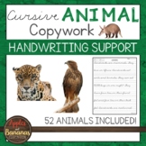 Cursive Animal Copywork - Handwriting Practice