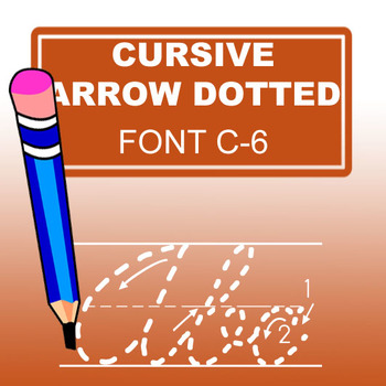 Preview of Cursive Arrow Dotted
