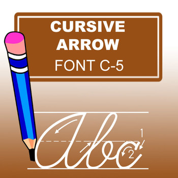 Preview of Cursive Arrow Font