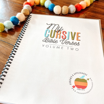 Preview of Cursive Bible Verses Volume 2 Workbook