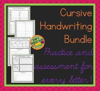 Preview of Cursive Bundle  - Practice and Assessment -Improve Your Cursive Writing