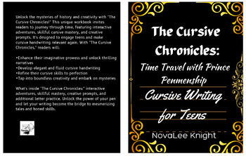 Preview of Cursive Chronicles: Time Travel with Prince Penmenship-Cursive Writing for Teens