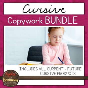 Preview of Cursive Copywork Bundle