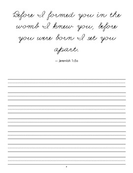 Cursive Copywork - President Quotes and Scriptures by Hannah Myers