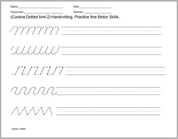 dotted instructional manuscript fonts free