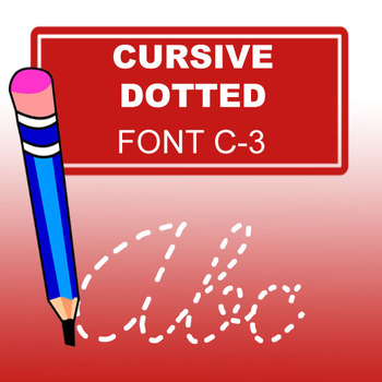 Preview of Cursive Dotted Font