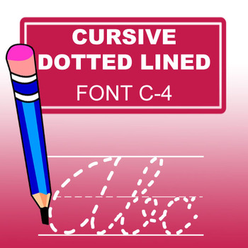 Preview of Cursive Dotted Lined Font