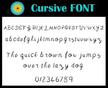 Cursive Font by SomeFlower | TPT