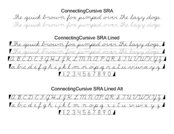 Preview of Cursive Font Family (SRA Style)