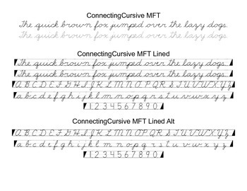 Preview of Cursive Font Family (Traditional F, G, T)