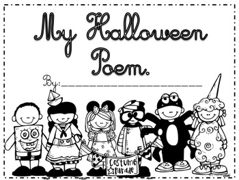 Preview of Cursive Halloween Poem Writing Project