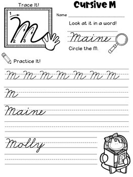 Cursive Handwriting Practice Pages by Forever In Third Grade | TpT