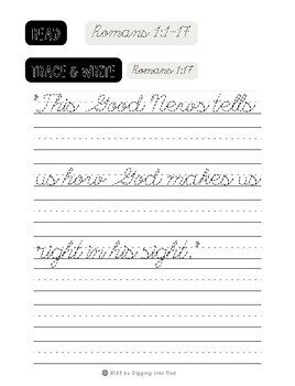 Cursive Handwriting Workbook For Kids Ages 8-12 Bible
