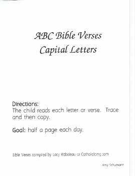 Preview of Cursive Handwriting Book 5 - Capital Bible Verses