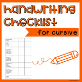 Cursive Handwriting Checklist