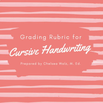 Preview of Cursive Handwriting Grading Rubric