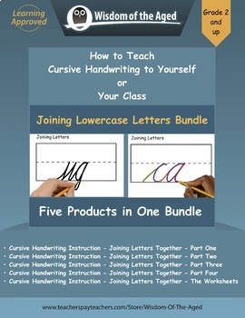 Preview of Handwriting Distance Learning- Joining Letters Videos, Worksheets, and Posters