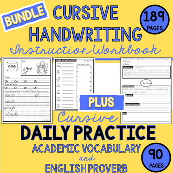 Preview of Cursive Handwriting Learn and Practice Bundle