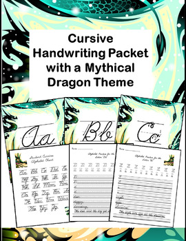 Preview of Cursive Handwriting Packet with a Mythical Theme