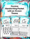 Cursive Handwriting Packet with an Ocean Theme