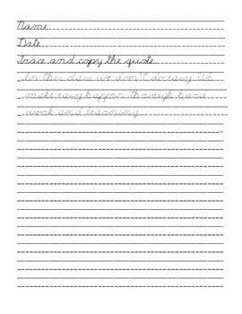 Cursive Handwriting Practice- 10 Quotes from Unknown Authors by Ashli A ...