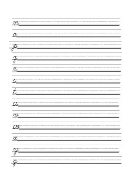 Cursive Handwriting Practice by Beached Bum Teacher - Kimberly Anderson