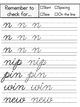 Cursive Handwriting Practice by ILoveMyJob | TPT