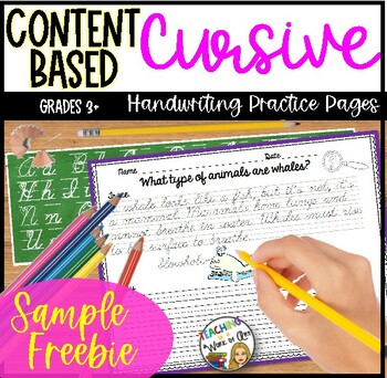 Preview of Cursive Handwriting Practice FREEBIE