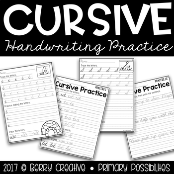 Preview of Cursive Handwriting Practice