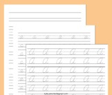 Cursive Handwriting Practice A-Z Tracing Worksheets Alphab