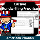Cursive Handwriting Practice - American Symbols