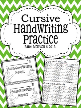 Cursive Handwriting Practice Book by For The Love Of Apples | TpT